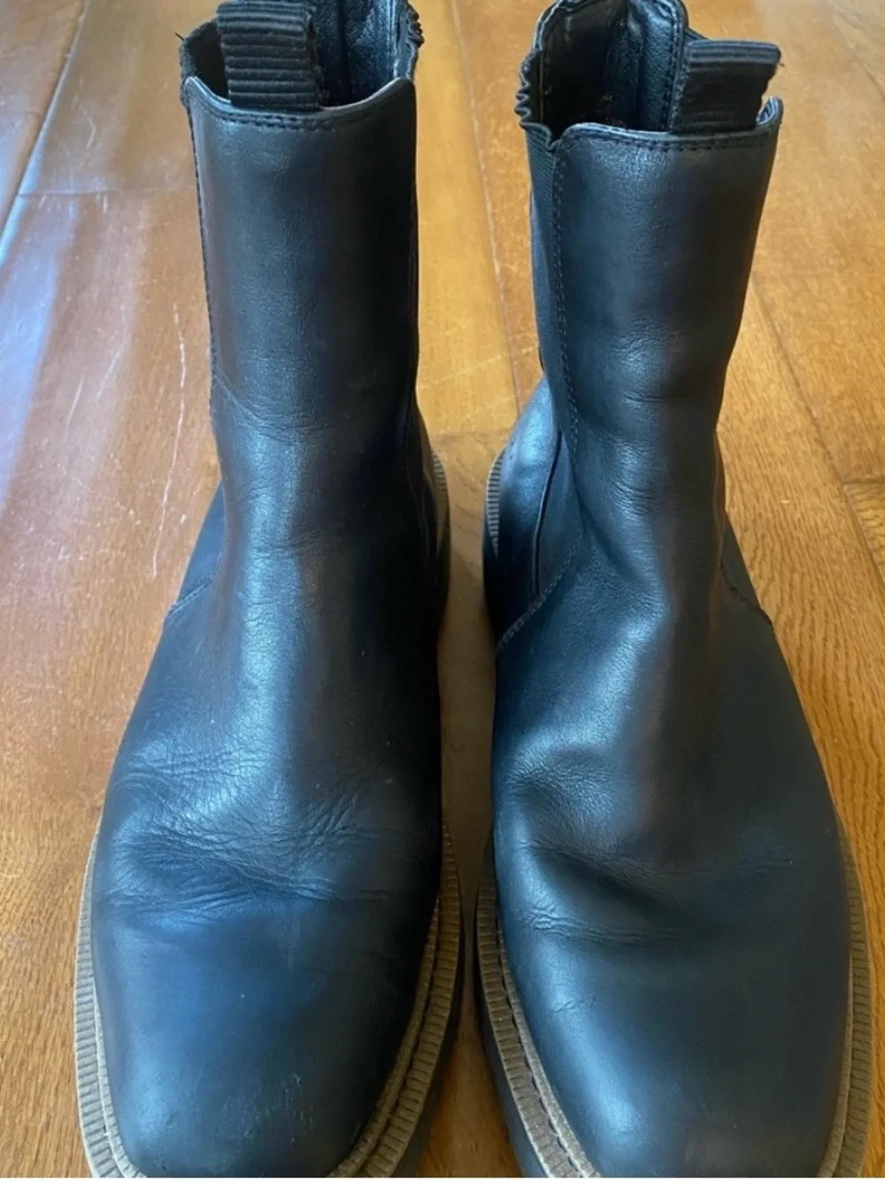 Sam Edelman Black Lug Sole Chelsea Ankle Boots